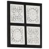 vidaXL Decora&ccedil;&atilde;o Art&iacute;stica Preto e Branco 40 x 40 x 1,5 cm