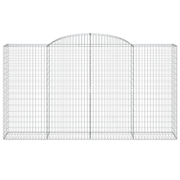 vidaXL Cestos gabi&atilde;o arqueados 25 pcs 300x50x160/180 ferro galvanizado