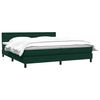 vidaXL Cama com molas colch&atilde;o 200x210 cm veludo verde-escuro