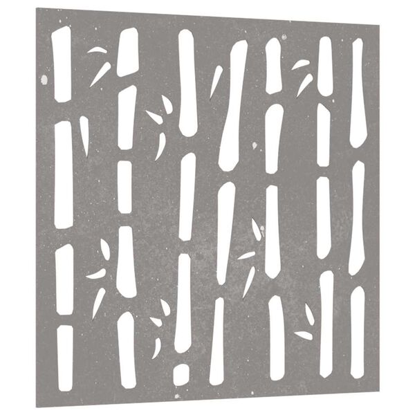 vidaXL Decora&ccedil;&atilde;o p/ muro de jardim 555x55 cm a&ccedil;o corten design bambu