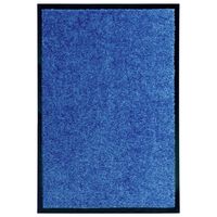 vidaXL Tapete de porta lavável 40x60 cm azul