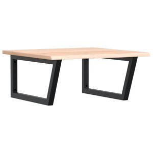 vidaXL Prateleira de parede p/ lavat&oacute;rio a&ccedil;o/madeira carvalho maci&ccedil;a