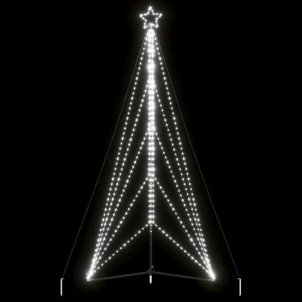 vidaXL LED &Aacute;rvore de Natal 615 LEDs Branco Frio 404,5 cm
