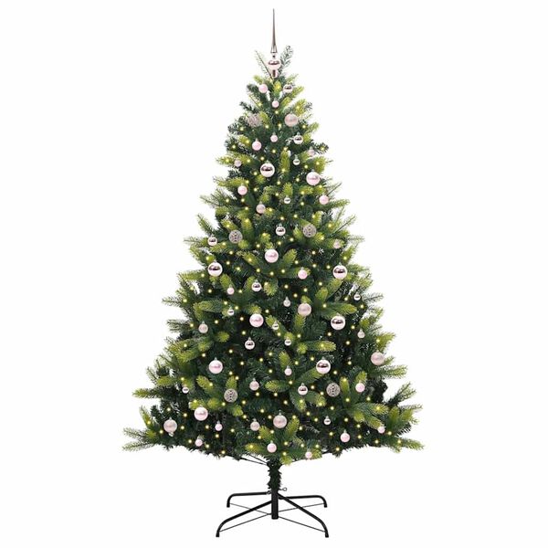 vidaXL &Aacute;rvore de Natal Artificial Articulada 300 LEDs Verde 210 cm