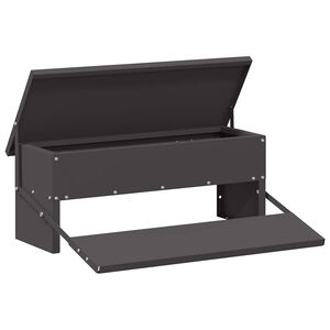 vidaXL Comedouro de Pedal para Frango Preto 48,5 x 39,5 x 19 cm