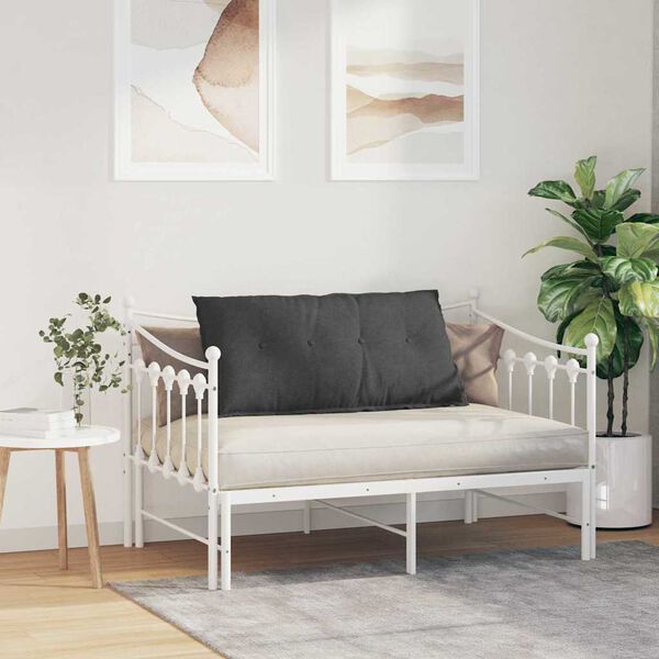 vidaXL Travesseiro para Costas Cinza Escuro 100 x 50 cm