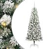 vidaXL &Aacute;rvore de Natal Articulada Artificial Verde e Branco 180 cm