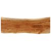 vidaXL Tampo de mesa retangular borda viva 120x40x3,8 cm ac&aacute;cia maci&ccedil;a
