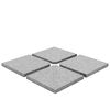 vidaXL Placas peso guarda-sol quadradas 4 pcs granito 100 kg cinzento