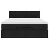 vidaXL Cama otomana com colch&atilde;o 140x190 cm tecido preto