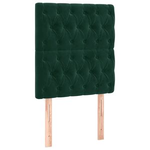 vidaXL Cabeceira Verde Escuro 80x7x118/128 cm Veludo