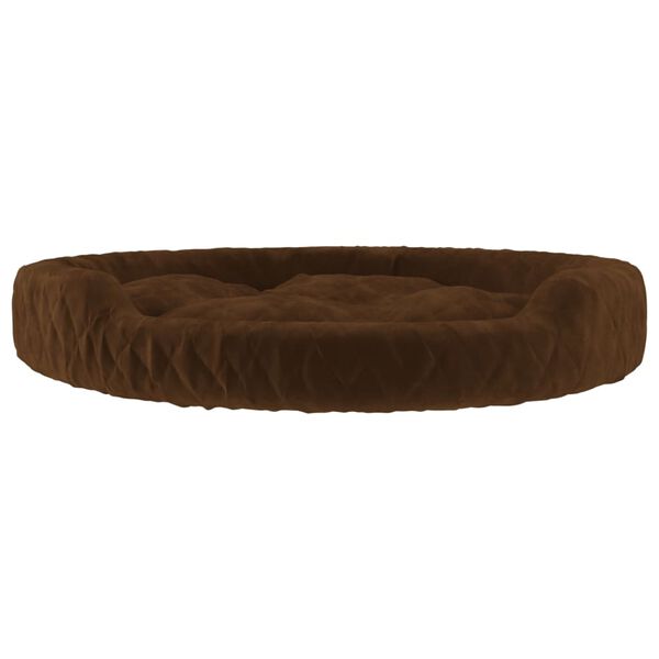 vidaXL Cama para c&atilde;es 70x55x23 cm pel&uacute;cia castanho