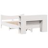 vidaXL Cama sem colch&atilde;o 140x190 cm madeira de pinho maci&ccedil;a branco