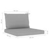 vidaXL 5 pcs conjunto lounge de jardim c/ almofad&otilde;es cinzentos