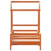 vidaXL Estrutura de cama c/ telhado 90x190cm pinho maci&ccedil;o castanho-mel