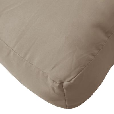 vidaXL Almofadão para sofá de paletes tecido castanho-acinzentado