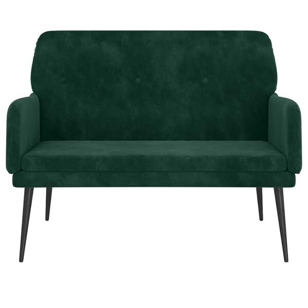 vidaXL Banco 108x79x79 cm veludo verde-escuro