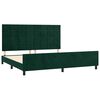 vidaXL Estrutura de cama sem colch&atilde;o 200x200 cm veludo verde-escuro