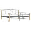 vidaXL Estrutura de cama 200x200 cm metal preto