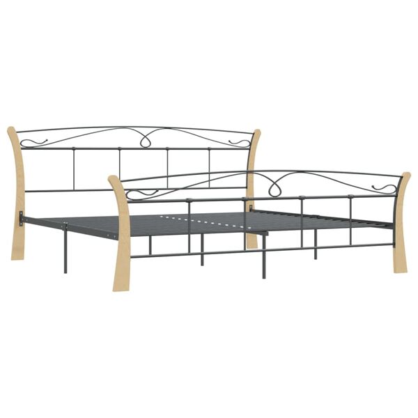 vidaXL Estrutura de cama 200x200 cm metal preto