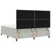 vidaXL Cama Box Spring LED Cinzento-claro 180 x 200 cm Veludo