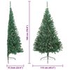 vidaXL &Aacute;rvore de Natal Artificial Pr&eacute;-iluminada Verde 180 cm PVC