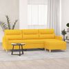 vidaXL Sof&aacute; de 3 lugares com apoio de p&eacute;s 210 cm tecido amarelo-claro