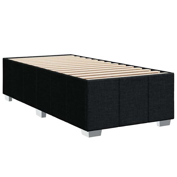 vidaXL Estrutura de cama sem colch&atilde;o 100x200 cm tecido preto
