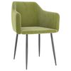vidaXL Cadeiras de jantar 2 pcs veludo verde-claro