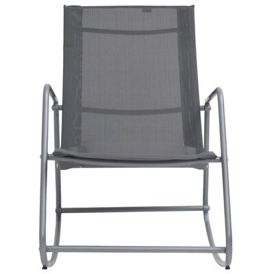 vidaXL Cadeira de baloiço para jardim 95x54x85 cm textilene cinzento