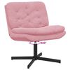 vidaXL Cadeira Relaxante Girat&oacute;ria Rosa 63 x 75 x 76 cm Veludo