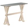 vidaXL Mesa consola 118x35x76 cm com topo zinco mangueira maci&ccedil;a