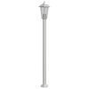vidaXL Candeeiro de ch&atilde;o para exterior 120 cm a&ccedil;o inoxid&aacute;vel prateado