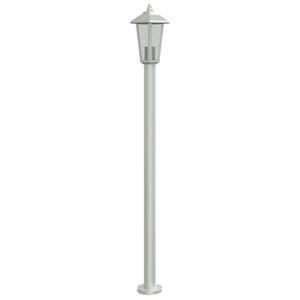 vidaXL Candeeiro de ch&atilde;o para exterior 120 cm a&ccedil;o inoxid&aacute;vel prateado