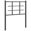 vidaXL Cabeceira de substitui&ccedil;&atilde;o 75 cm metal preto