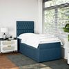 vidaXL Cama com molas/colch&atilde;o 90x190 cm veludo azul-escuro