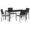 vidaXL Conjunto de Jantar para Jardim 5 unid. Preto e Cinza Claro