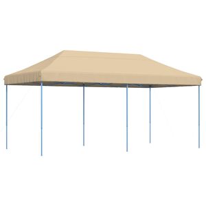 vidaXL Tenda de Festa 292 x 580 x 315 cm Bege Tecido Oxford