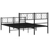 vidaXL Estrutura de cama com cabeceira e p&eacute;s 120x190 cm metal preto