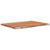 vidaXL Tampo de mesa retangular borda viva 80x60x2,5 cm ac&aacute;cia maci&ccedil;a
