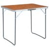 vidaXL Mesa de campismo dobr&aacute;vel com estrutura metal 80x60 cm