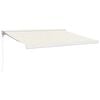 vidaXL Toldo Manual 3,5 x 2,5 m Creme 100% Poli&eacute;ster