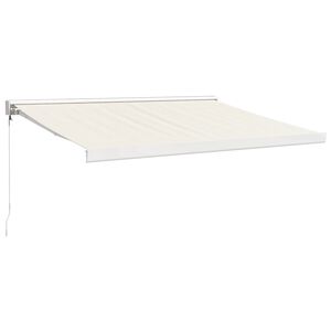 vidaXL Toldo Manual 3,5 x 2,5 m Creme 100% Poli&eacute;ster
