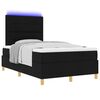 vidaXL Cama Box Spring LED com colch&atilde;o Preto 120 x 190 cm tecido
