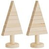 vidaXL &Aacute;rvores de Natal decorativas 2pcs 30 cm madeira de pinho maci&ccedil;a