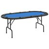 vidaXL Mesa de p&oacute;quer dobr&aacute;vel 10 jogadores 207x106x76 cm azul