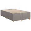 vidaXL Cama boxspring c/ colch&atilde;o 120x190cm tecido castanho-acinzentado