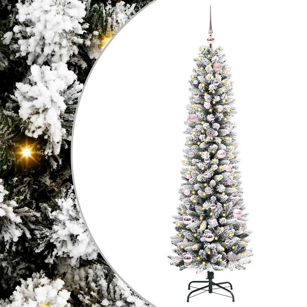 vidaXL &Aacute;rvore de Natal Artificial Branco 150 cm PVC, Metal e Pl&aacute;stico