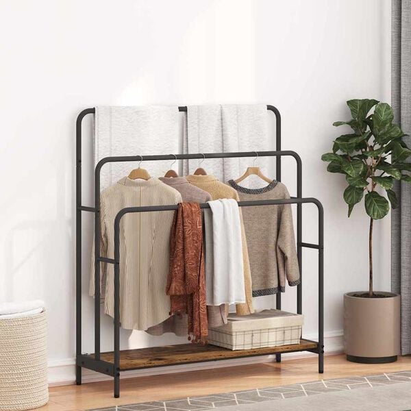 vidaXL Cabideiro Madeira antiga 90 x 30 x 100,5 cm Madeira processada