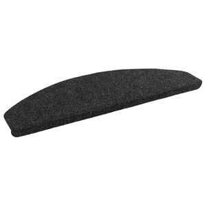 vidaXL Tapetes Adesivos para Escadas 15 pcs Preto 80 x 28 x 3,5 cm